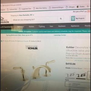 Brass bathroom faucet set